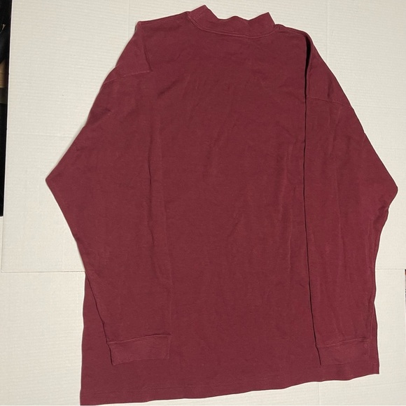 Reebok Vintage Pullover mock neck Long Sleeve logo Navy Red shirt size XXL - Picture 5 of 7